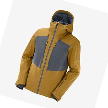 Chaquetas De Esquí Salomon HIGHLAND Hombre Amarillos | MX 3346HAP